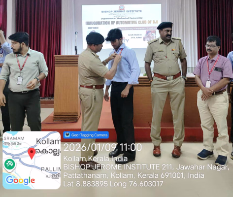 Automotive club inauguration  on 9th December 2026